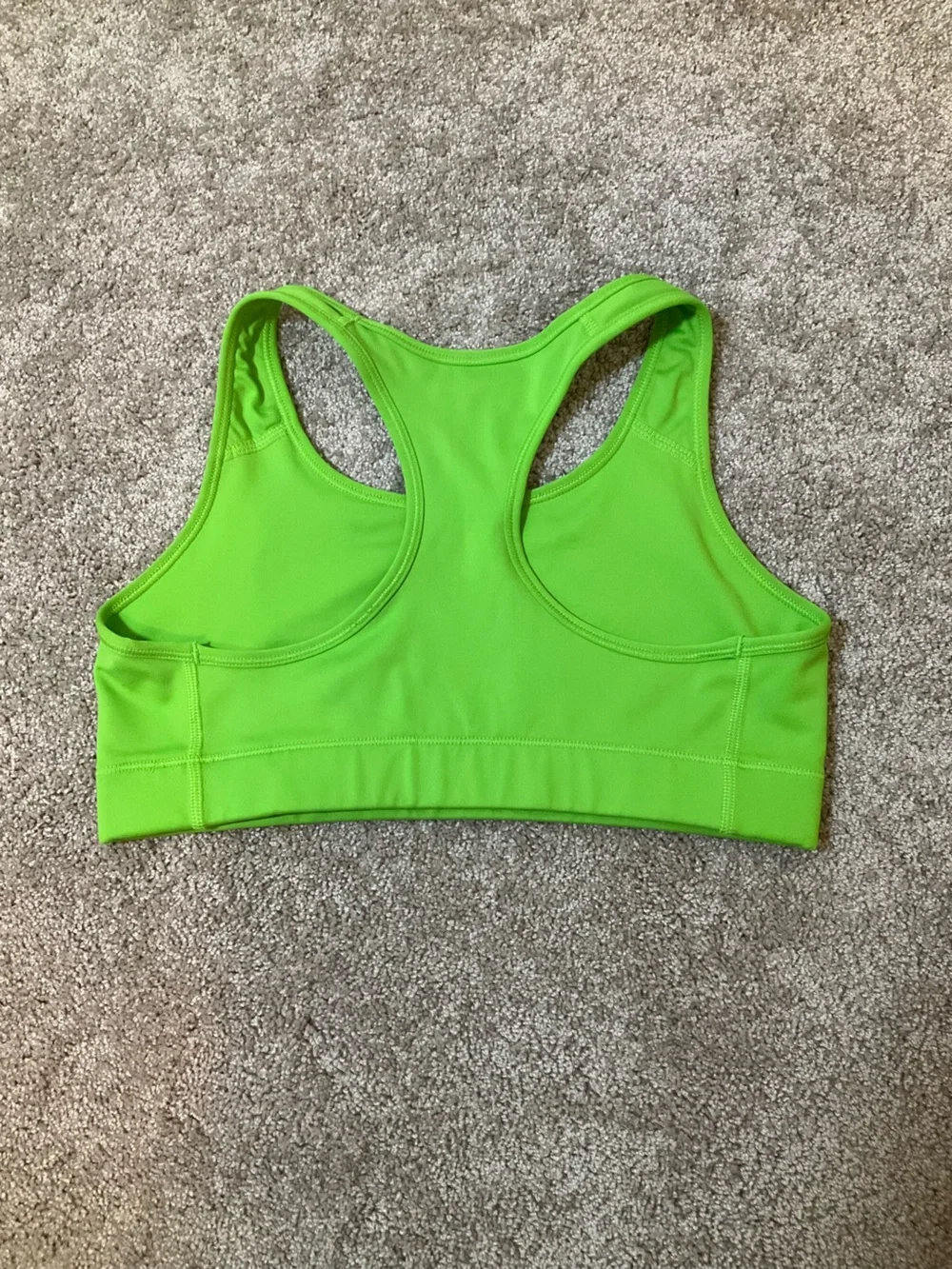 Nike Dri-FIT Neon Green Racerback Sports Bra Medium